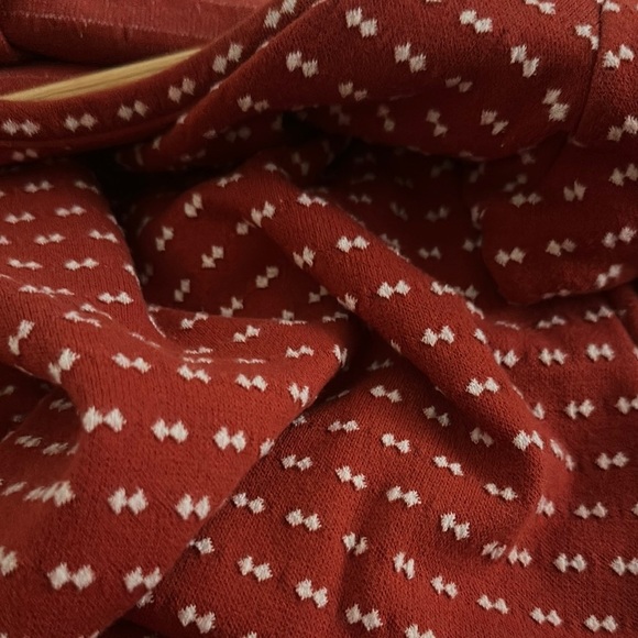 Madewell Red and White Puff Sleeve Mini Dress - Picture 6 of 7